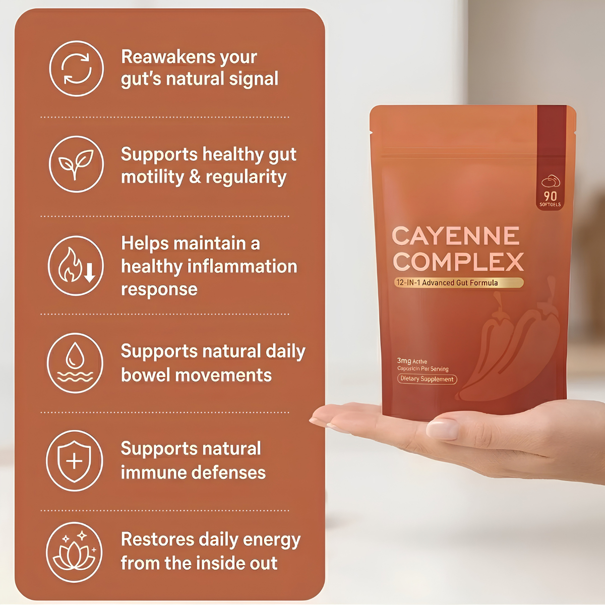 Cayenne Complex – 3mg Active Capsaicin